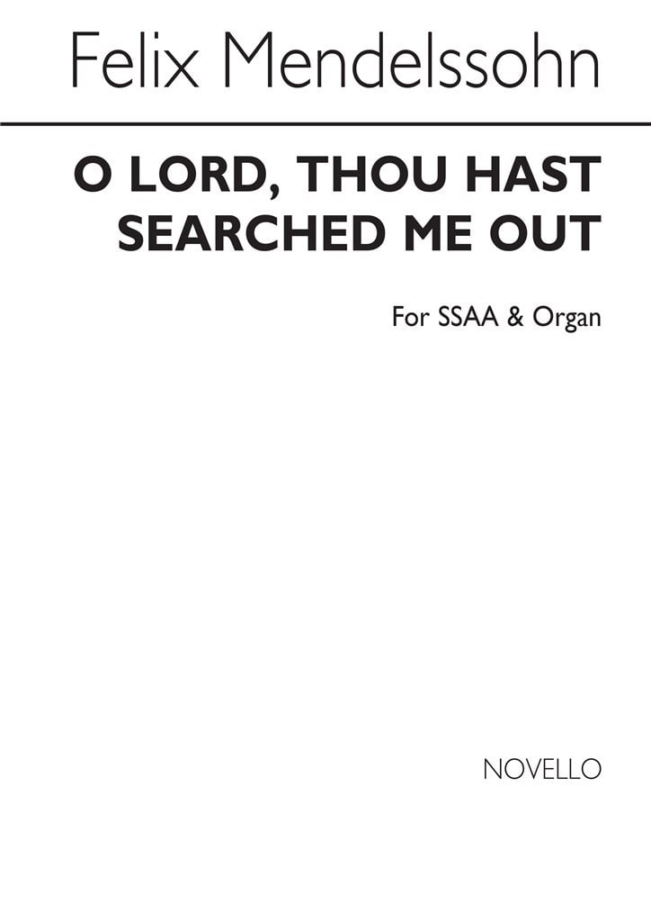 F O Lord Thou Hast Searched Ssaa/Org